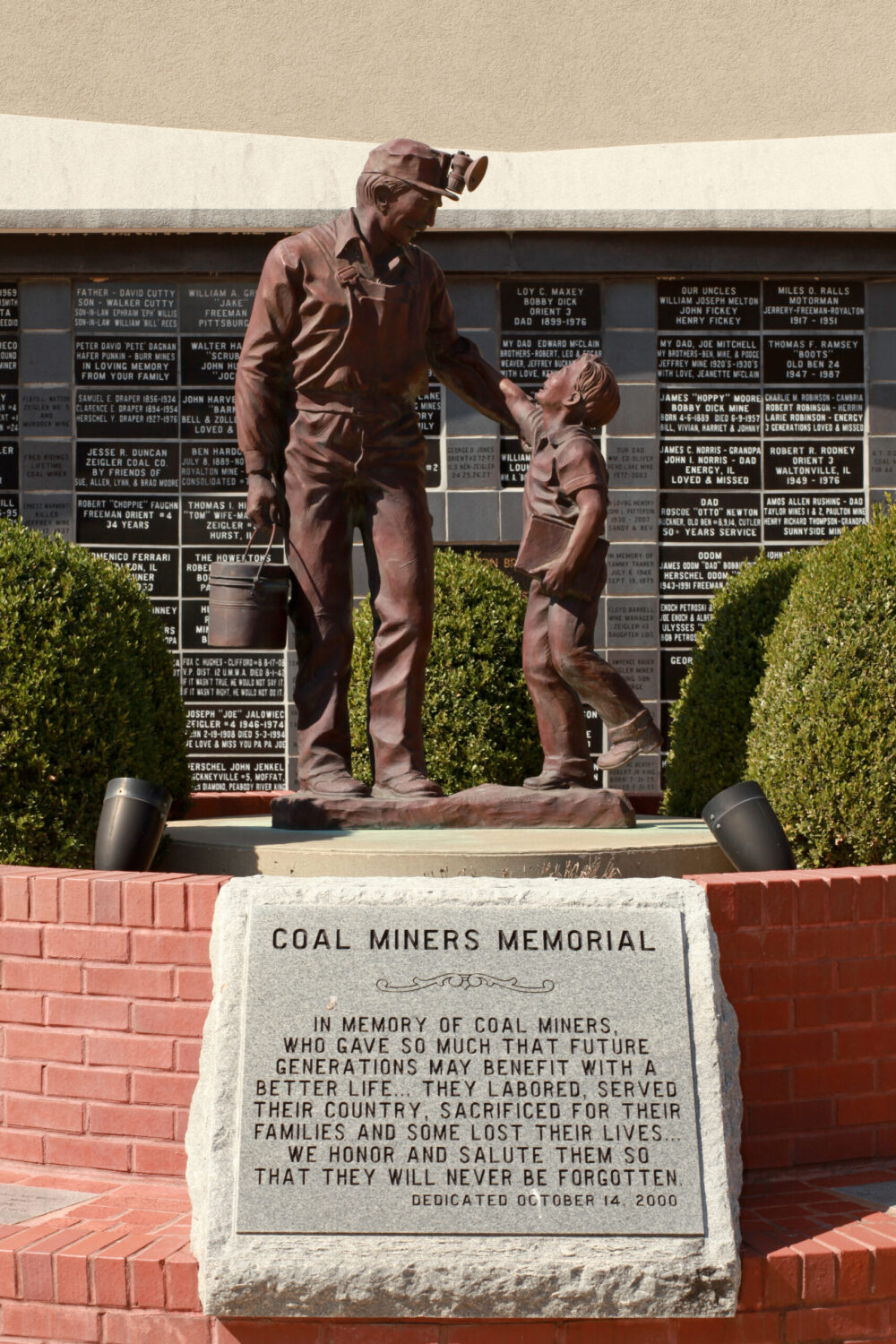 Coal Miners Memorial Wall Herrin Illinois