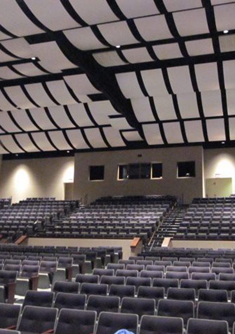 empty performing theater at carterville high school