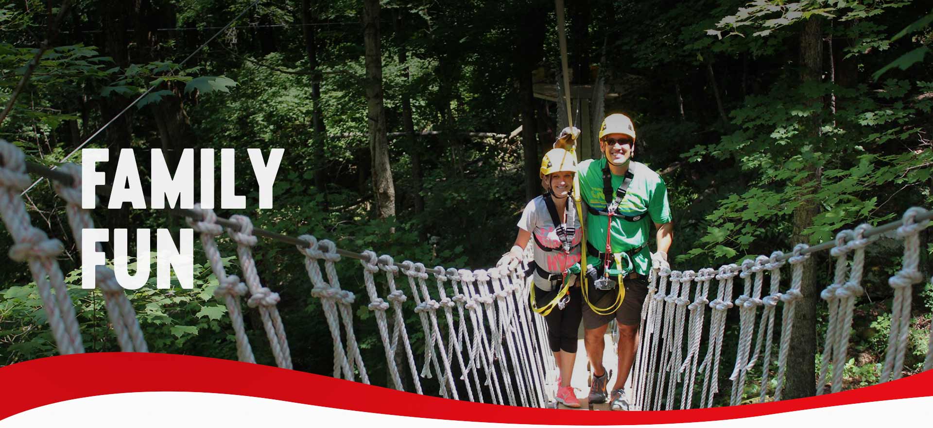couple on a rope bridge in Shawnee National Forest