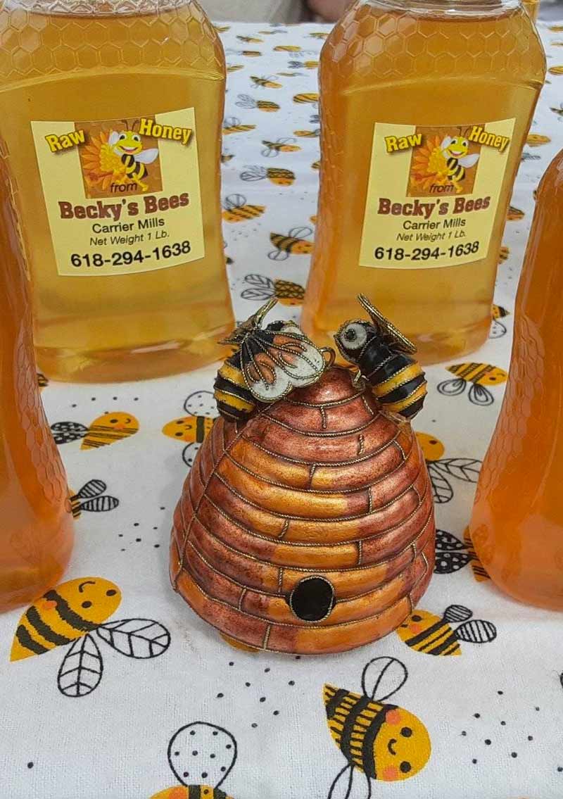 local honey in bottles