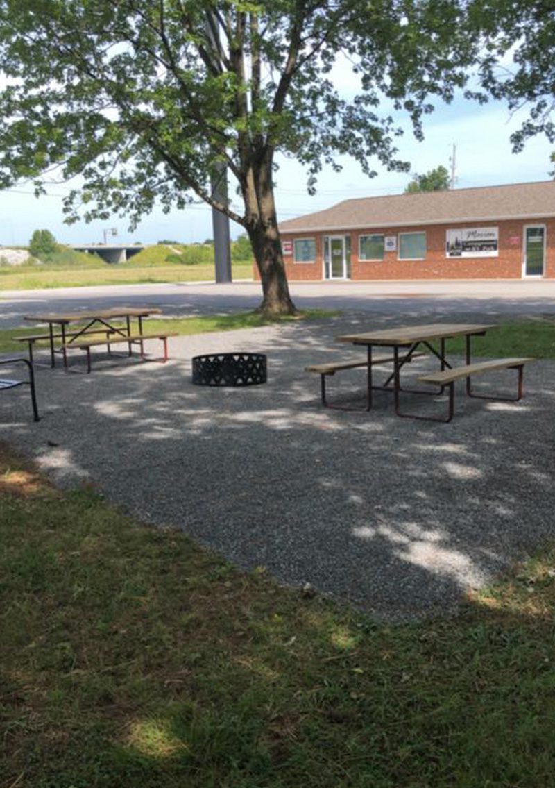 Picnic tables at Marion Campground & RV Park