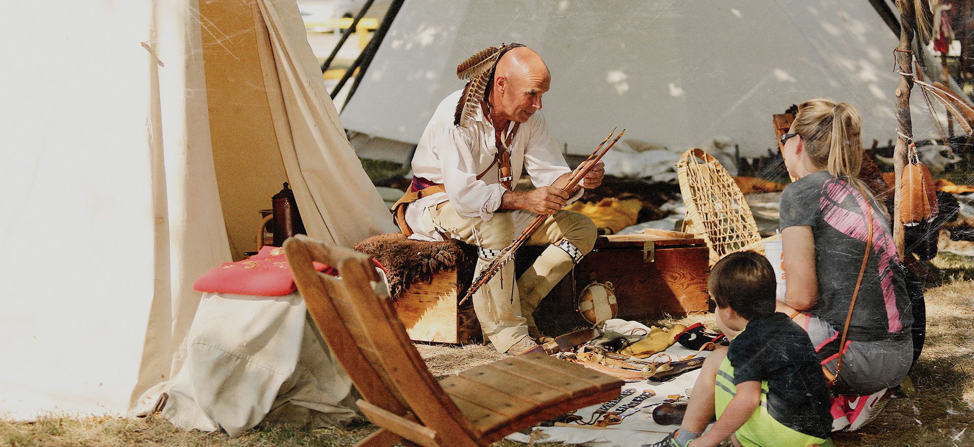 man dressed as a native american