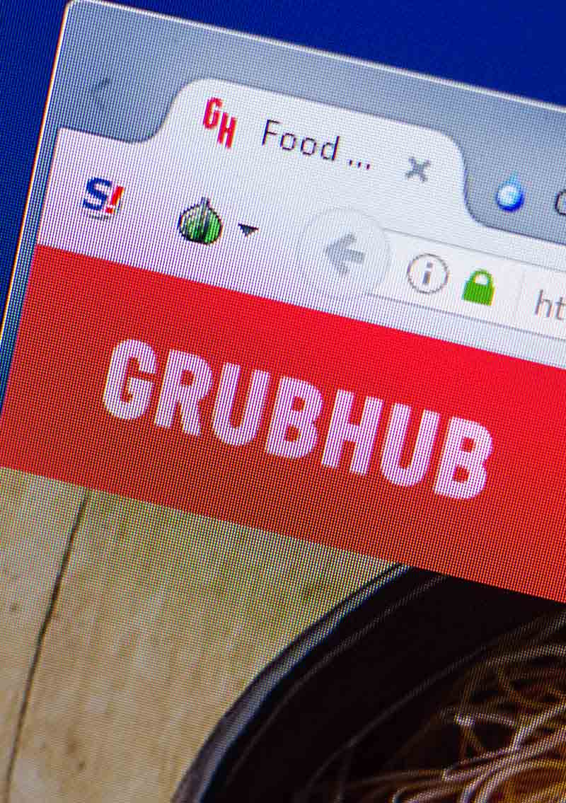 web browser tab open with grubhub