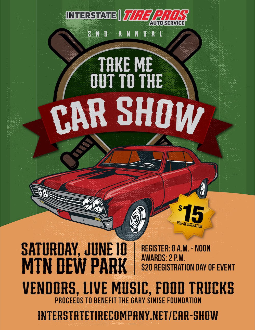 Flyer for car show event