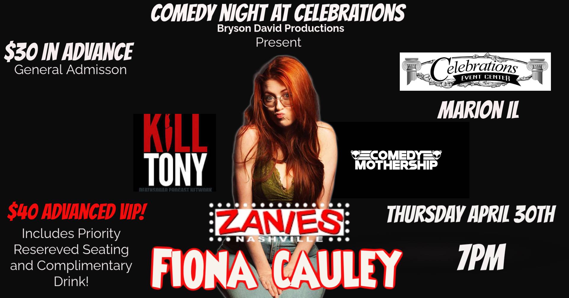 Comedy Night at Celebrations: Fiona Cauley - visitSI